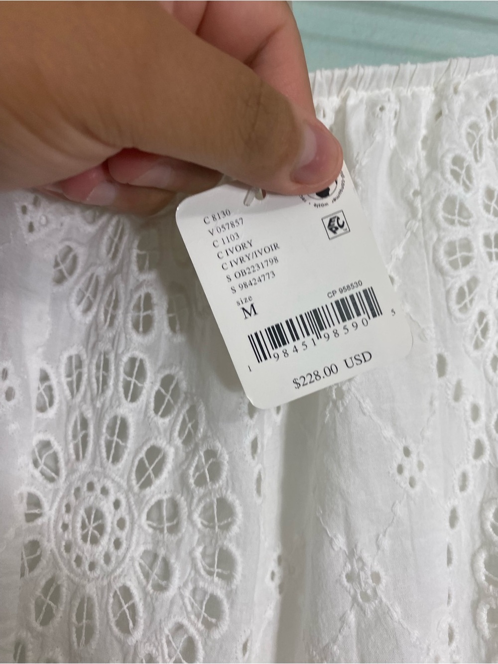 Free People Midnight Cruiser One Piece Lace Eyelet White Jumpsuit Medium - Picture 7 of 7